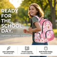 thumbnail image 6 of DISNIMO Girls Backpack Axolotl Strawberry Print 17-Inch Lightweight School Bookbag with Laptop Compartment & Water Bottle Side Pockets for Elementary Preschool, Back to School Supplies, 6 of 7