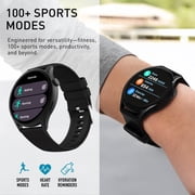 WITHit Deca Smartwatch with AMOLED 1.43 High-Definition Touchscreen Display, Black