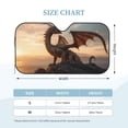 thumbnail image 2 of Kdxio Sky Sunset Bronze Dragon Print Windshield Sun Shade, Foldable Sun Blocker for Car,Truck,SUV Automotive Interior Sun Protection,Reflective Shade for Front Windshield(Small), 2 of 6