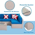 thumbnail image 5 of COSIEST Outdoor Patio Furniture 8 Piece Beige Wicker Sectional Sofa Set, 5 of 6