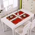 thumbnail image 3 of Camino de mesa navideño con bordado hueco, estilo rústico, sencillo, para mesa de café, manteles, 3 of 5
