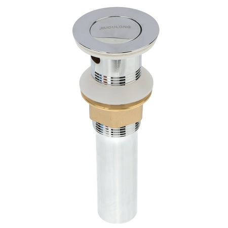 

Metal Bathroom Sink Drain Bounce Core Sink Drain with Detachable Strainer Basket