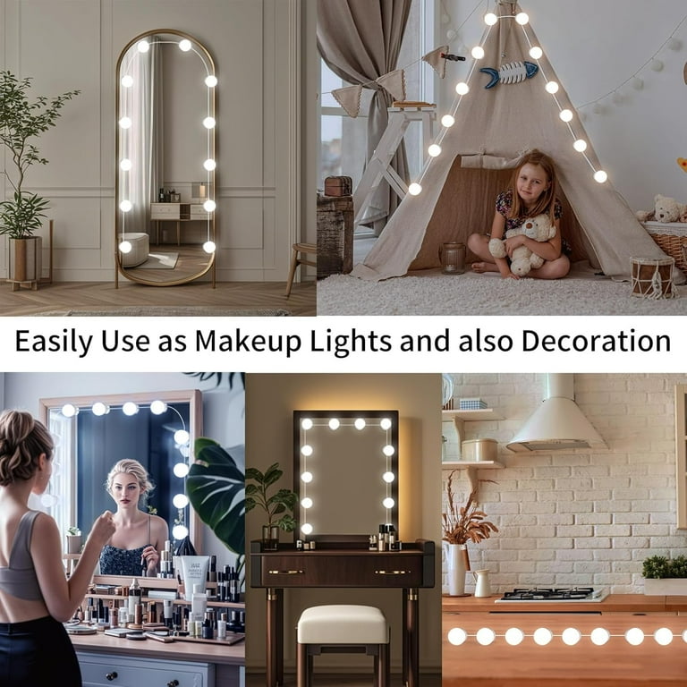 OGEDNAC LED Vanity Mirror Lights, 12 Bulbs, 3 Colors photo 8