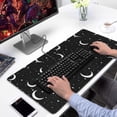 thumbnail image 2 of Long Mouse Pads for Desk,Black Moon Star Pattern Desk Mats on Top Of Desks, Desk Mouse Pad Extra Large with 3mm Non-Slip Base and Stitched Edge for Gaming,Office,Work,Home 31.5"x15.7", 2 of 6