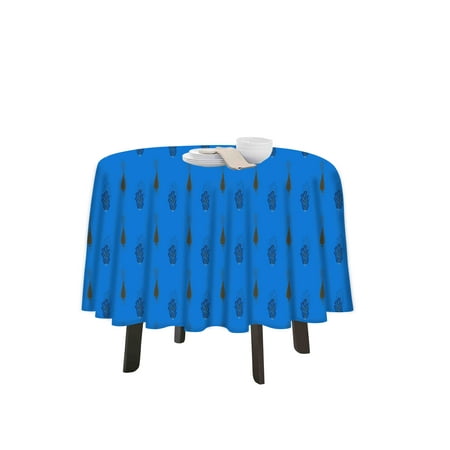 

eloria Floral Printed Round Table Cloth Resistant Washable Decorative Table Cover for Dining Table
