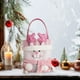 thumbnail image 4 of Bolsa de Regalo de Navidad | Embalaje de regalo y caramelo de Navidad de mano | Saco de Navidad de poliéster reutilizable | Diseño de oso de muñeco de nieve de Santa | Rosa | 16,5 x 9,06 pulgadas, 4 of 6