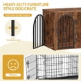 thumbnail image 6 of Hzuaneri Wooden Dog Crate Furniture, 31.5" Indoor Dog Kennel with Cushion, Dog Cage for Small Medium Dogs, Decorative Pet House Side End Table, Chew-Resistant, Rustic Brown, 6 of 8
