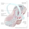 thumbnail image 3 of Adora Creative Pastel Pink Doll Car Seat Carrier -Removable Cover, Machine Washable,Fits Most Dolls,Plush Animals Up to 20 for Ages 2 and Up - Pastel Pink Hearts (White Handle), 3 of 5