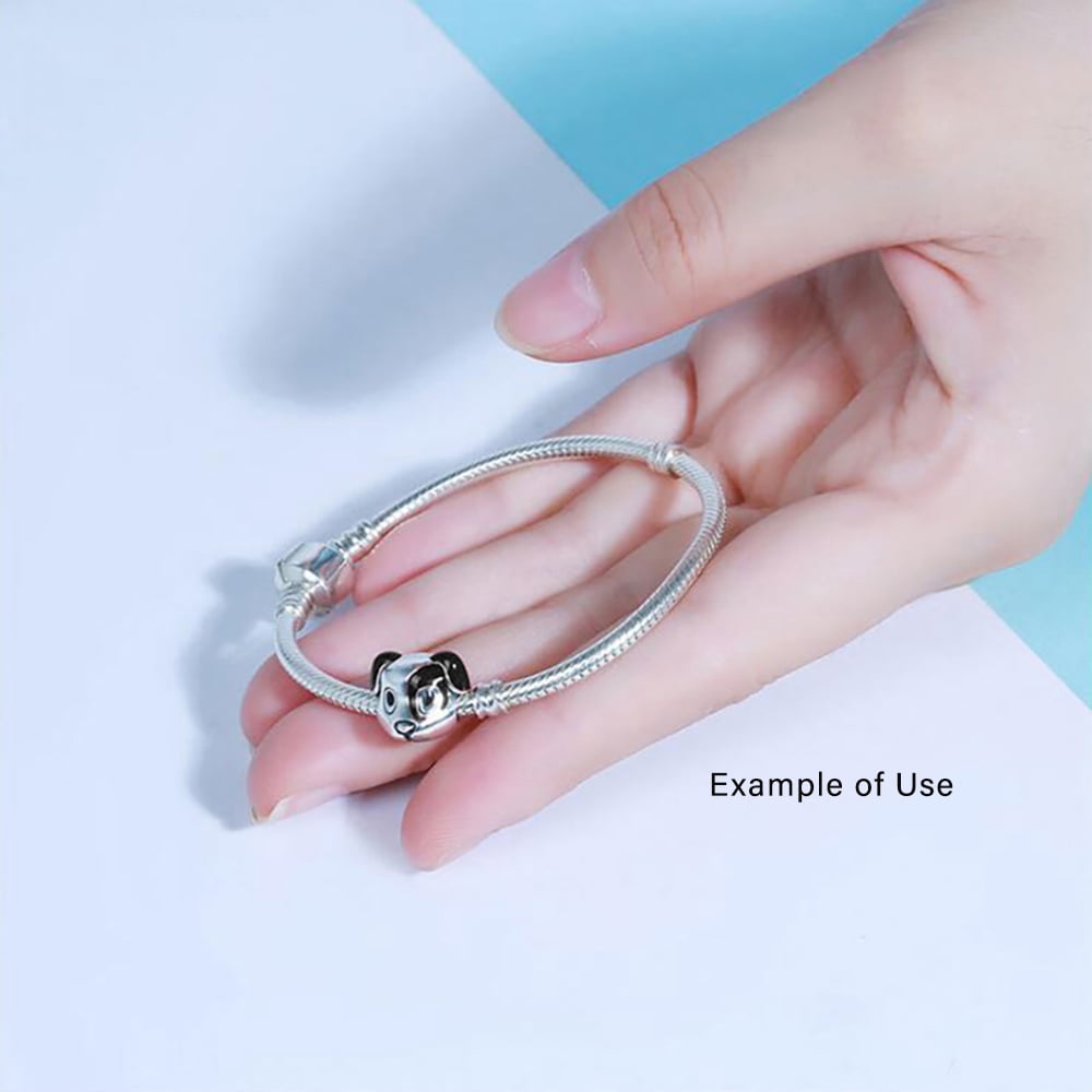 Staffordshire Pit Dog Puppy Charm European Bead Sterling Silver Ginger Lyne Collection