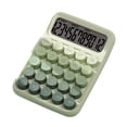 thumbnail image 4 of Calculadora de interruptor mecánico portátil, pantalla inclinable de 15 degree, teclas redondas Retro, pantalla LCD para cálculo numérico básico, compacta Verde degradado Sunnimix Calculadora, 4 of 8