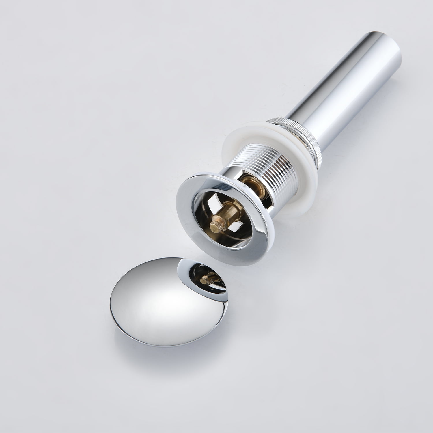 Bathroom Sink Drain with Overflow, Vessel Sink Lavatory Vanity Pop Up Drain Stopper, 304 Stainless Steel