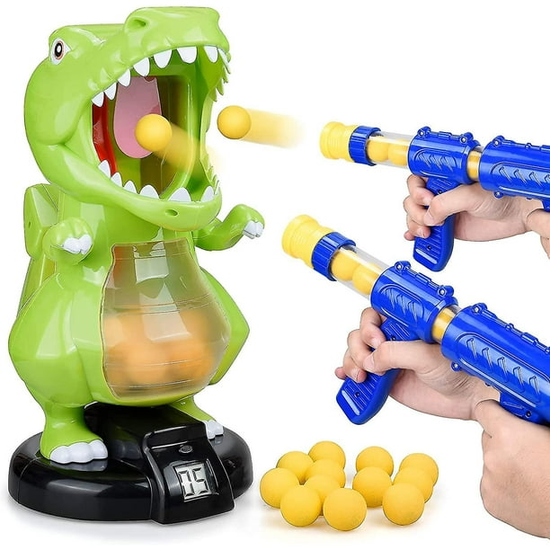 Children s Dinosaur Toy Shooting Game Shooting Toy Target Practice With Lcd Score Record And 24 Foam Balls Balloon Shooting Foam Ball Game Walmart