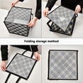 thumbnail image 4 of Home Organizer Foldable Fabric Storage Bin With Handle Vintage Plaid, 4 of 7