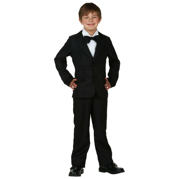 Kids Black Suit Costume