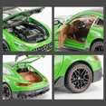 thumbnail image 3 of CHUNYAN 1:18 Benz AMG GT-R Car Miniature Model Toy Diecast Alloy Supercars Doors Opened Sound Light Pull Back Vehicle Boy Birthday Gifts, 3 of 5