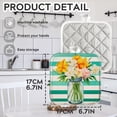 thumbnail image 2 of Bahomeck Pot Holder 4Pcs,Mason Jar Filled With Spring Flowers Square Heat Resistant Hot Pads For Kitchen Cooking Oven With Hanging Loop Potholder Easy To Store, 2 of 5