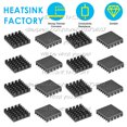 thumbnail image 1 of Ventilateurs en Aluminium 19x19x5mm & Radiateur de Refroidissement pour MOS GPU IC Puce Électronique Noir Sans Ruban 80 Pcs, 1 of 6