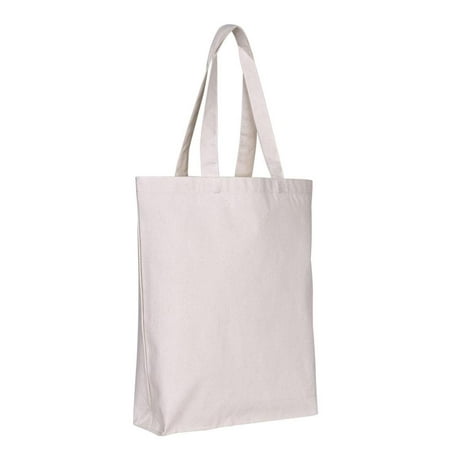 Canvas Tote Bags Bulk - Blank Canvas Bags w/ Bottom Gusset | TG200 - Set of 12, Natural ...