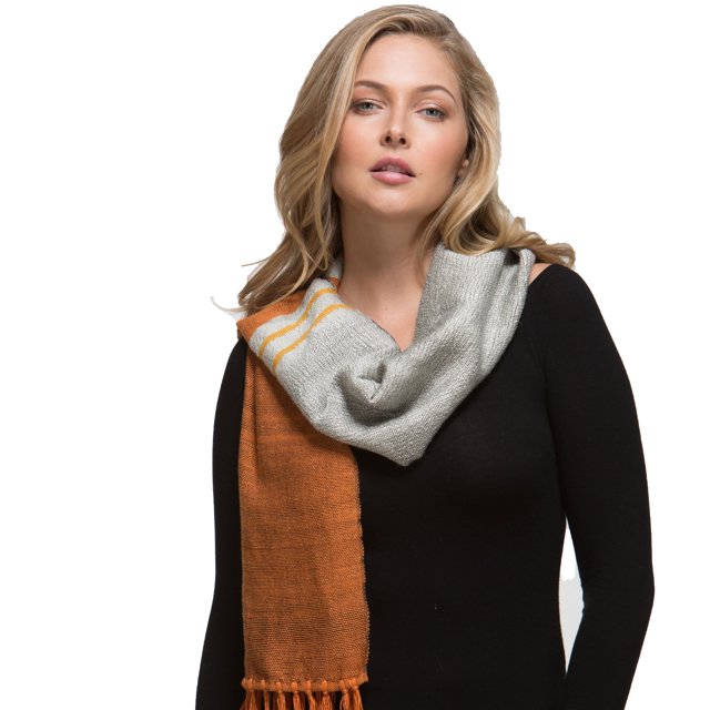 Merino Bamboo Scarf Sahara Contemporary Autumn Gold