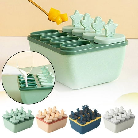 

SHAPERME 8-Grid Ice Cream Mold for Children DIY Homemade Ice Cream Mold for Popsicles`