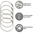 thumbnail image 3 of GFDYREE Stainless Steel Wire Keychains 1.5mm 6.3 Inches Aircraft Cable Key Ring Loops for Hanging Luggage Tags or ID Tags (25 Pack), 3 of 7