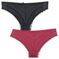 thumbnail image 2 of Bikini Carnival para Mujer de Encaje con Mesh Vino y Negro Talla M, 2 Piezas, 2 of 4