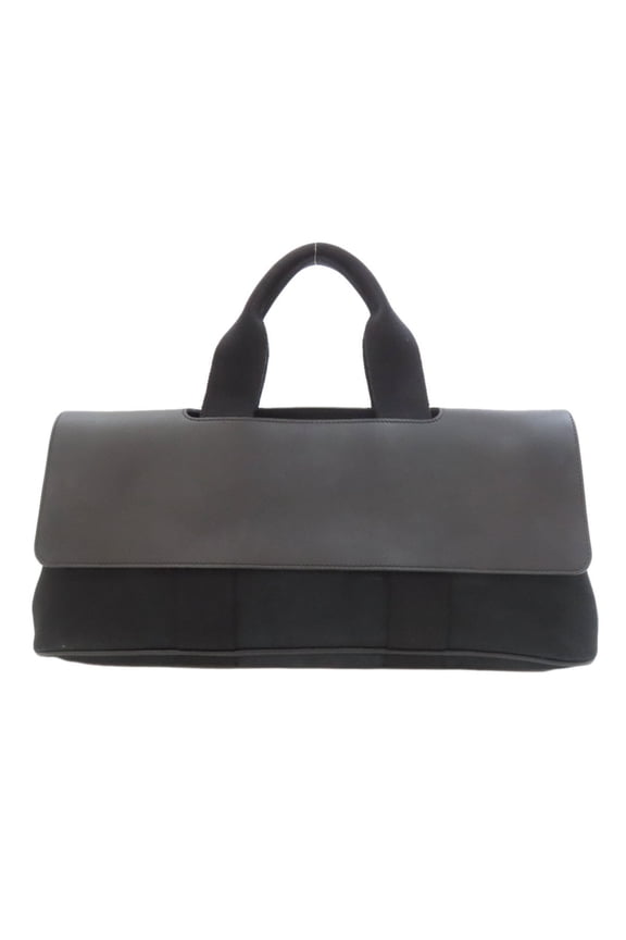 Pre-Owned Herms Valparaiso Long MM Silver Hardware Canvas Handbag for Women HERMES (Good)