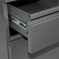 thumbnail image 3 of Pemberly Row 3 Drawer Mobile Pedestal Letter File Cabinet with Key Lock in Black, 3 of 6