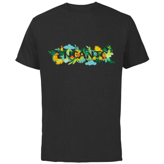 Disney Encanto Tropical Florals Movie Logo - Short Sleeve Cotton T-Shirt for Adults - Customized-Black