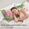 thumbnail image 5 of Summer Flamingo Body Pillow Cover 20 x 54 Inch Decorative Pillow Cover Tropical Plants Botanical Floral Rustic Lumbar Pillowcase Seasonal Rectangle Cushion Case for Couch Sofa Bed Living Room, 5 of 9