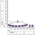 thumbnail image 4 of Gem Stone King 925 Sterling Silver Purple Amethyst Bracelet and Earrings Jewelry Set for Women (7.50 Cttw, Gemstone February Birthstone, Oval 7X5MM, Fully Adjustable up to 9 inch), 4 of 4