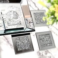 thumbnail image 2 of yeacher Elegant Diamond-Embedded Glass Coasters for Stylish Table Decor, Silver Round & Square Options, Heat-Resistant & Scratch-Proof, Perfect for Parties, Gifts, and Home Use, 2 of 6