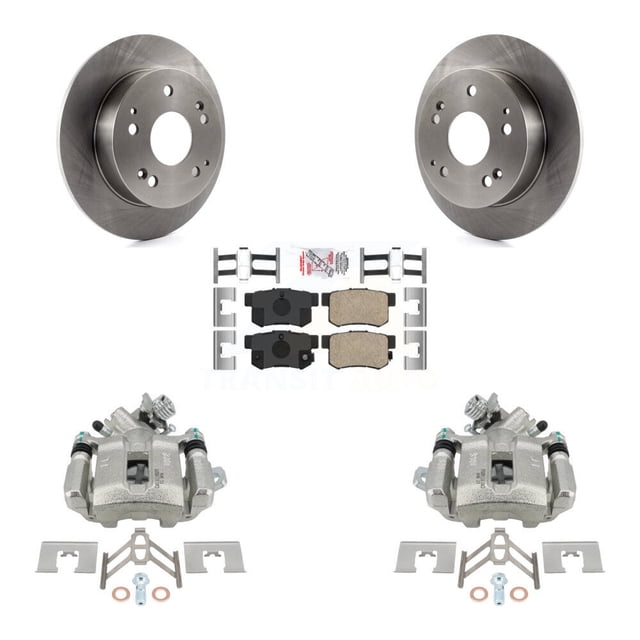 Transit Auto Rear Disc Brake Caliper Rotors and Ceramic Pads Kit for Car Honda Civic Acura RSX KC8-101056N
