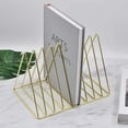 thumbnail image 3 of Archivador organizador triangular, soporte para álbum de discos, estante de alambre para revistas, decoración de almacenamiento de escritorio para el hogar y la Oficina, 3 of 7