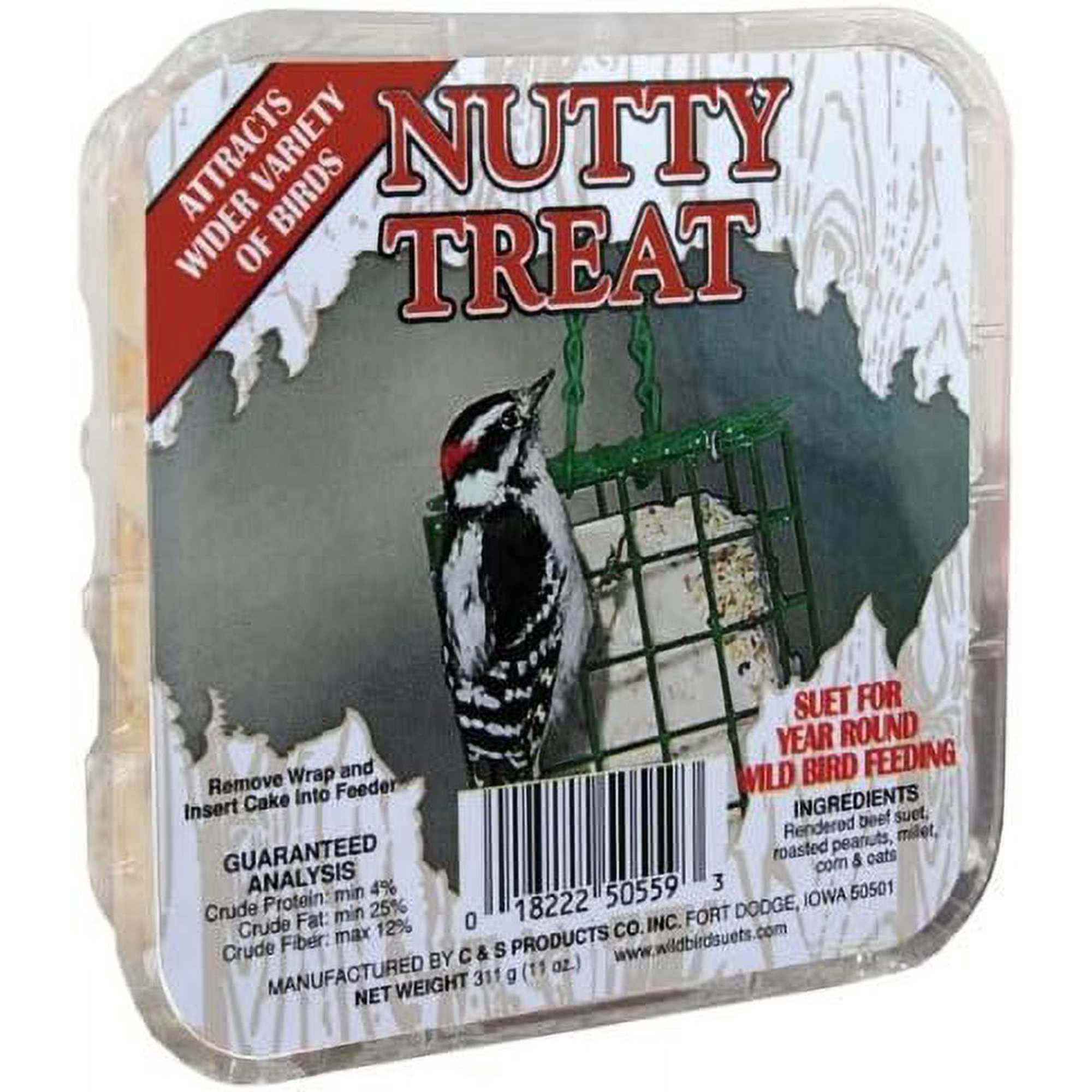 C & S Products Nutty Treat Wild Bird Suet — Construction & DIY Use, Standard Hardware Spec