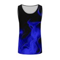thumbnail image 4 of ALLLIST Tank Tops for Men Blue Summer Sleeveless Pullover Casual Flame Underwear for Men Size S-4XL, 4 of 5