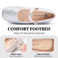 thumbnail image 2 of Berhood Girls Dress Shoes Casual Mary Jane Shoes Slip on Wedding Party Princess Shoes Silver 1 Big Kid, 2 of 6