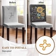 thumbnail image 5 of Summer Sunflower Chair Covers Set of 4 Yellow Flower Butterfly Chair Back Covers Stretch Removable Washable Slipcovers Protector for Dining Room Kitchen Party Decor, 5 of 5