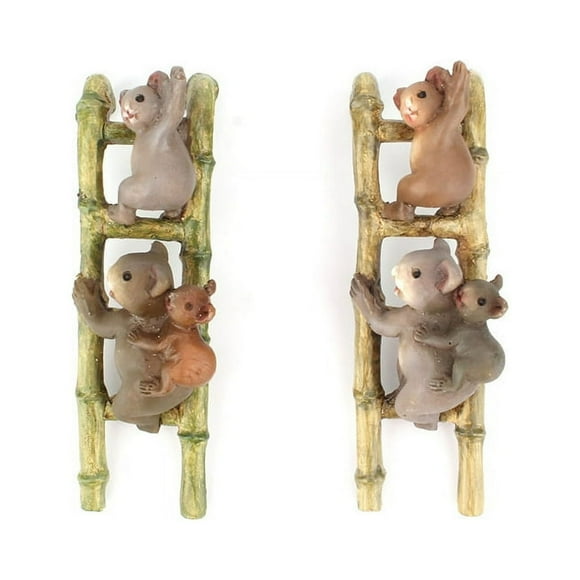 Échelle d'Escalade Petit Koala Plante en Pot Décoration Ornements Cylindre d'Escalade Pendentif Jardinage à la Maison Ornements en Résine