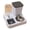 Grey White, variant on 2in1 Automatic Waterer Pet Double Bowl Feeder Dog Cats Feeder Water Dispenser