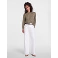 thumbnail image 3 of Scenario Women's Relaxed Slub Tee with Long Sleeves, Sizes XS-XXXL, 3 of 6