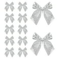 thumbnail image 3 of WEUVEB Silver Fabric Bows for Elegant Present Wrapping Wedding and Holiday Decor, 3 of 8