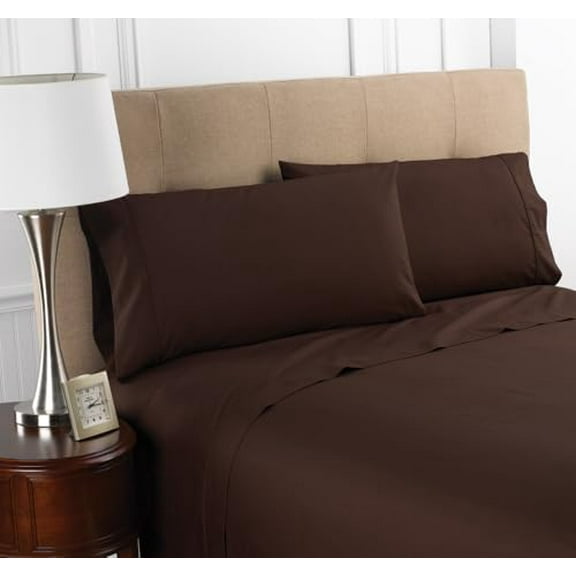 Set of 4 Luxury Pillowcases (Dark Brown) – Standard Size 30" x 20" |Soft & Durable Cotton Blend | Hotel Quality Pillow Covers | Machine Washable, Wrinkle-Resistant Bed Pillowcases