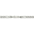 thumbnail image 3 of Solid 925 Sterling Silver Men's 4.5mm Figaro Anchor Mariner Chain Necklace - with Secure Lobster Lock Clasp 18", 3 of 6