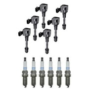 Set of 6 ISA Ignition Coils & 6 Denso Spark Plugs for 2001-2011 Nissan Frontier Altima Maxima Quest & Infiniti I35 QX4 Replacement for UF349