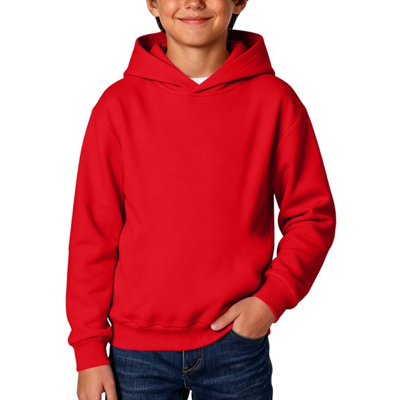 Ohufall 1-12T Cotton Sweatshirt for Girls Boys Kids Hoodie Pullover Soft Fleece Sweatshirts Long Sleeves Casual Loose Fit Tops