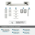 thumbnail image 4 of Amerock Highland Ridge Polished Nickel 9 inch (229mm) Towel Bar, 4 of 7
