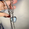 thumbnail image 2 of Collares con colgante de corazón gótico Punk para mujer y niña, gargantilla de cadena de clavícula, Collares Vintage, joyería estética, regalos, 2 of 3