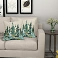 thumbnail image 6 of Watercolor Dark Green Teal Tree Pillow Covers 18X18 Inch Rustic Nature Forest Decorative Pillow Cases Set of 2 Winter Christmas Farmhouse Throw Pillows Home Decor for Sofa Couch Party Outdoor, 6 of 6