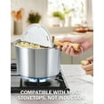 thumbnail image 4 of Cook N Home Stovetop Popcorn Popper with Crank, 6-Quart Aluminum Popcorn Pot Popcorn Maker, Silver, Not Induction, 4 of 9
